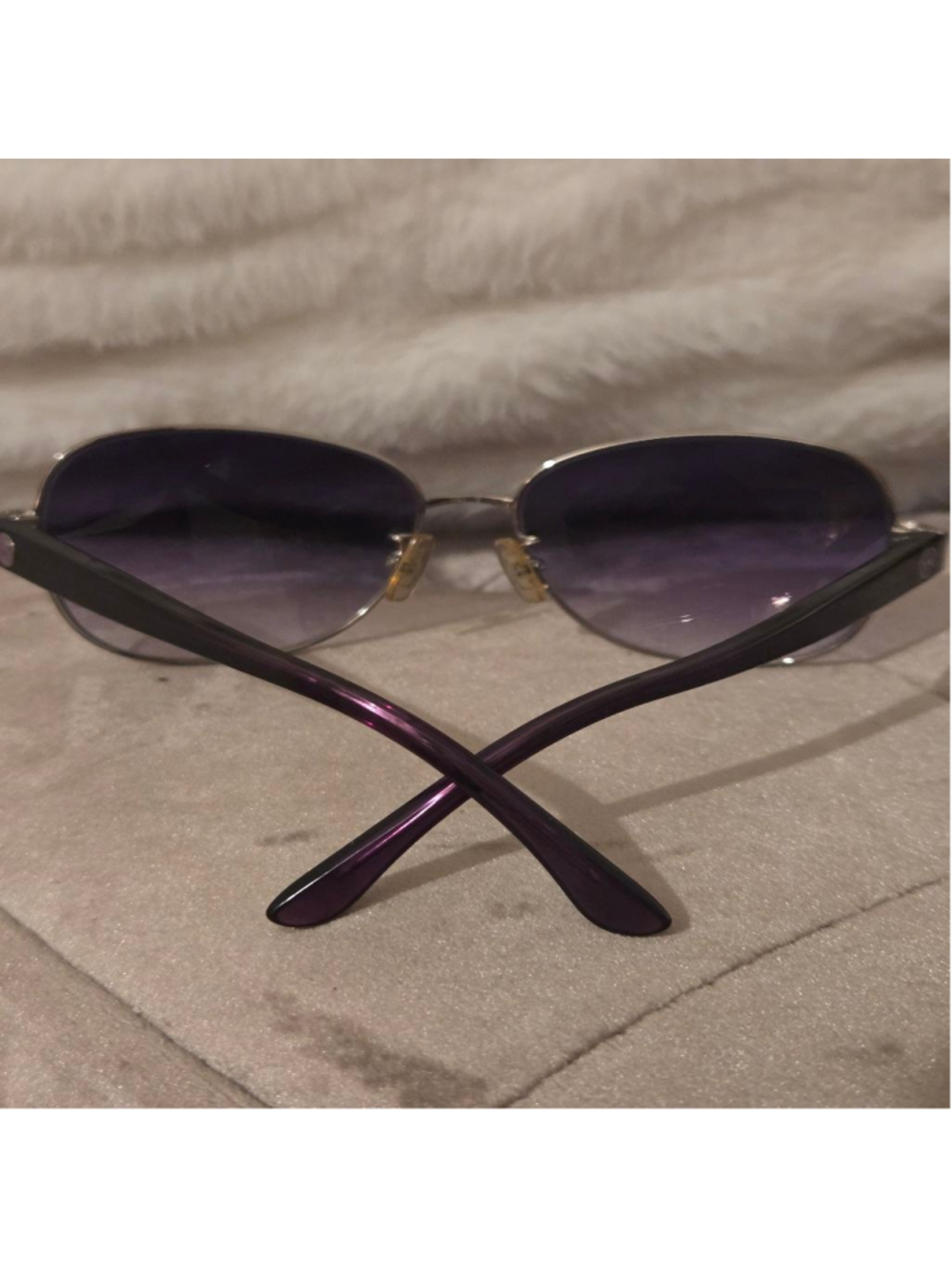 Women's Michael Kors Purple Silver Aviator Sunglasses One Size - Picture 5 of 12